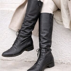 🖤 Vintage Leather Riding Boots | Witchy Goth Equestrian 11.5